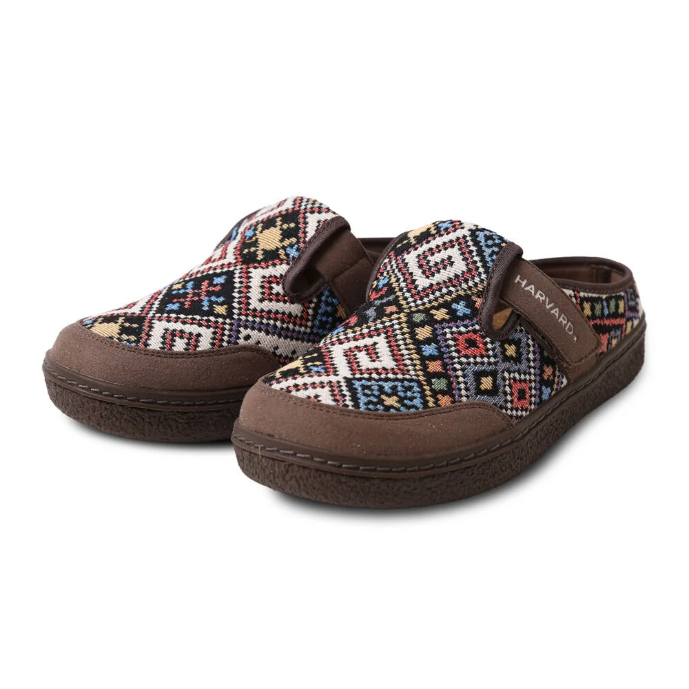 Harvard Shoes 方形 提花 穆勒鞋 經典 半拖樂福鞋