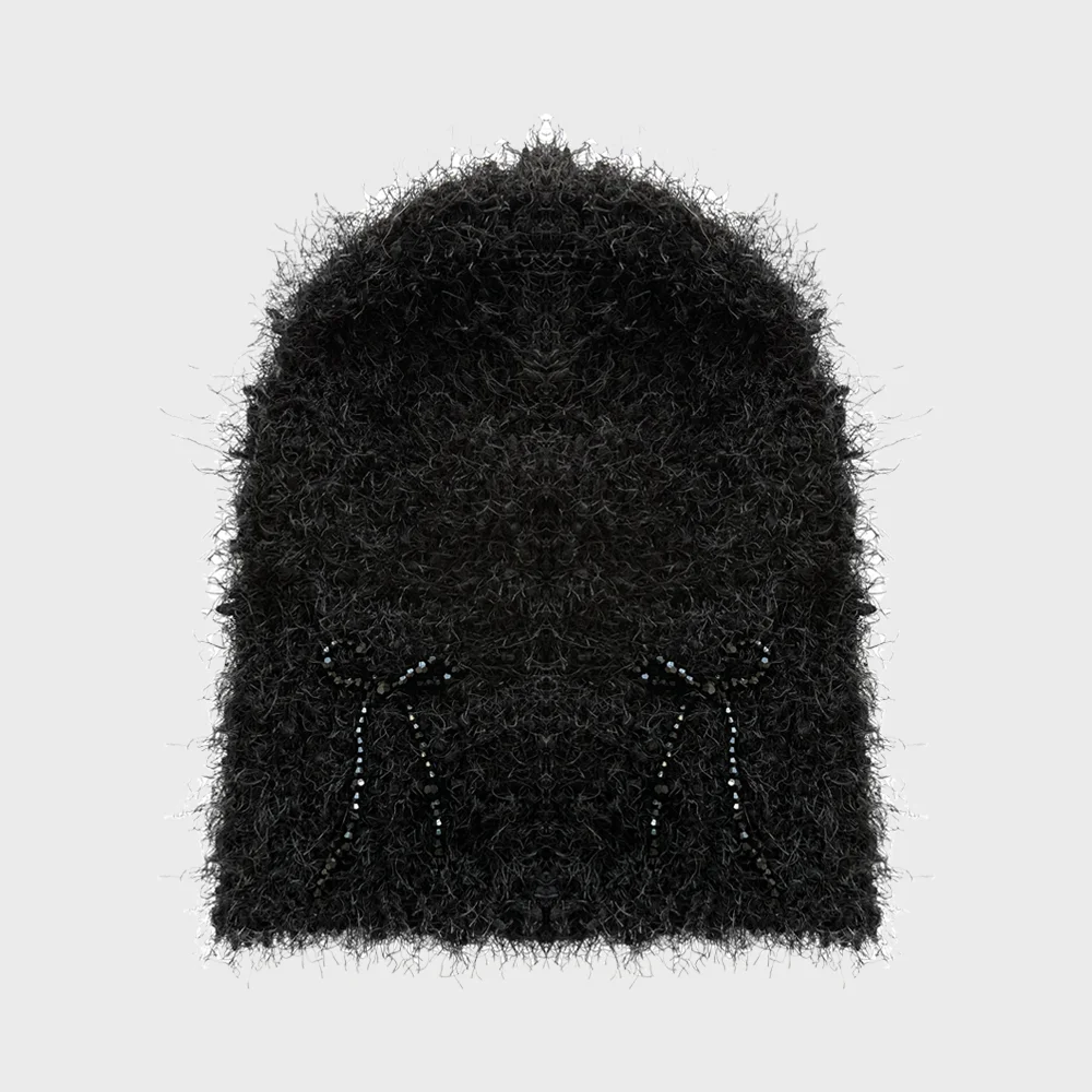 Beads Ribbon Beanie 3 Color
