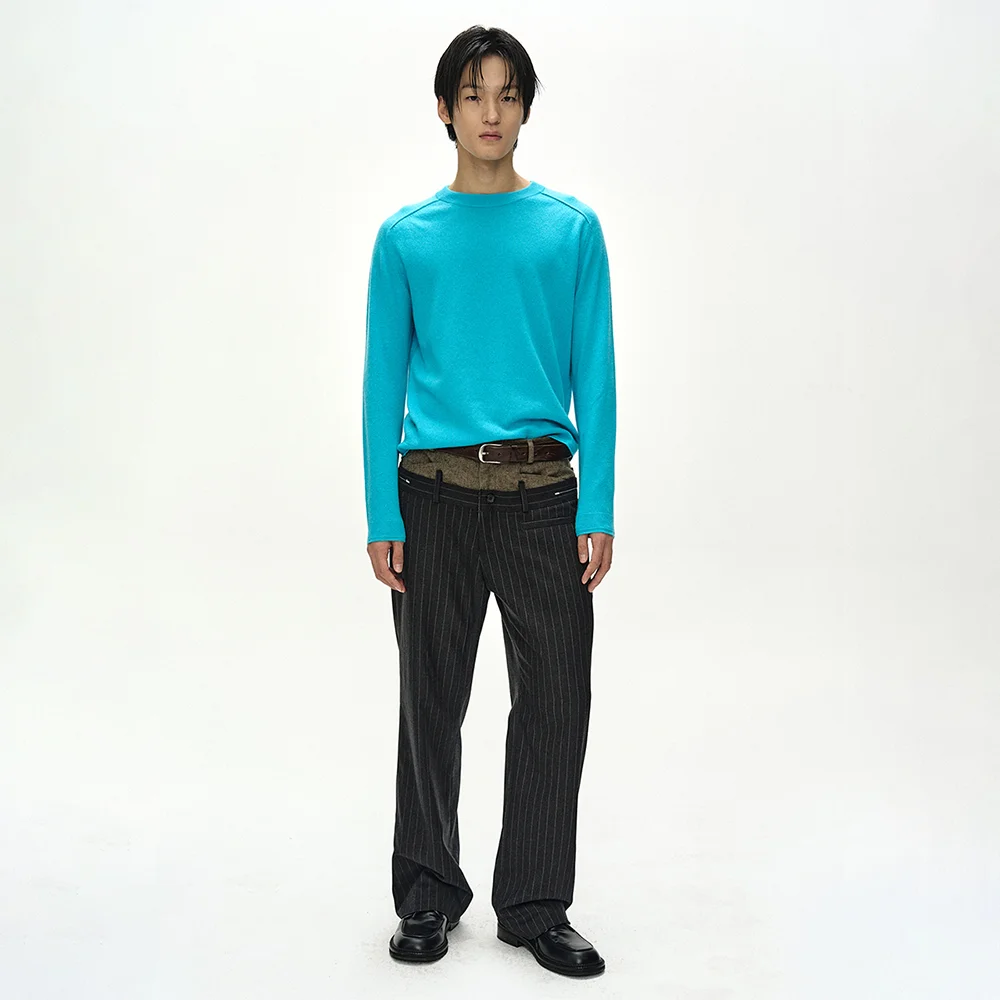 SHANE CASHMERE CREW-NECK SWEATER (BLUE)