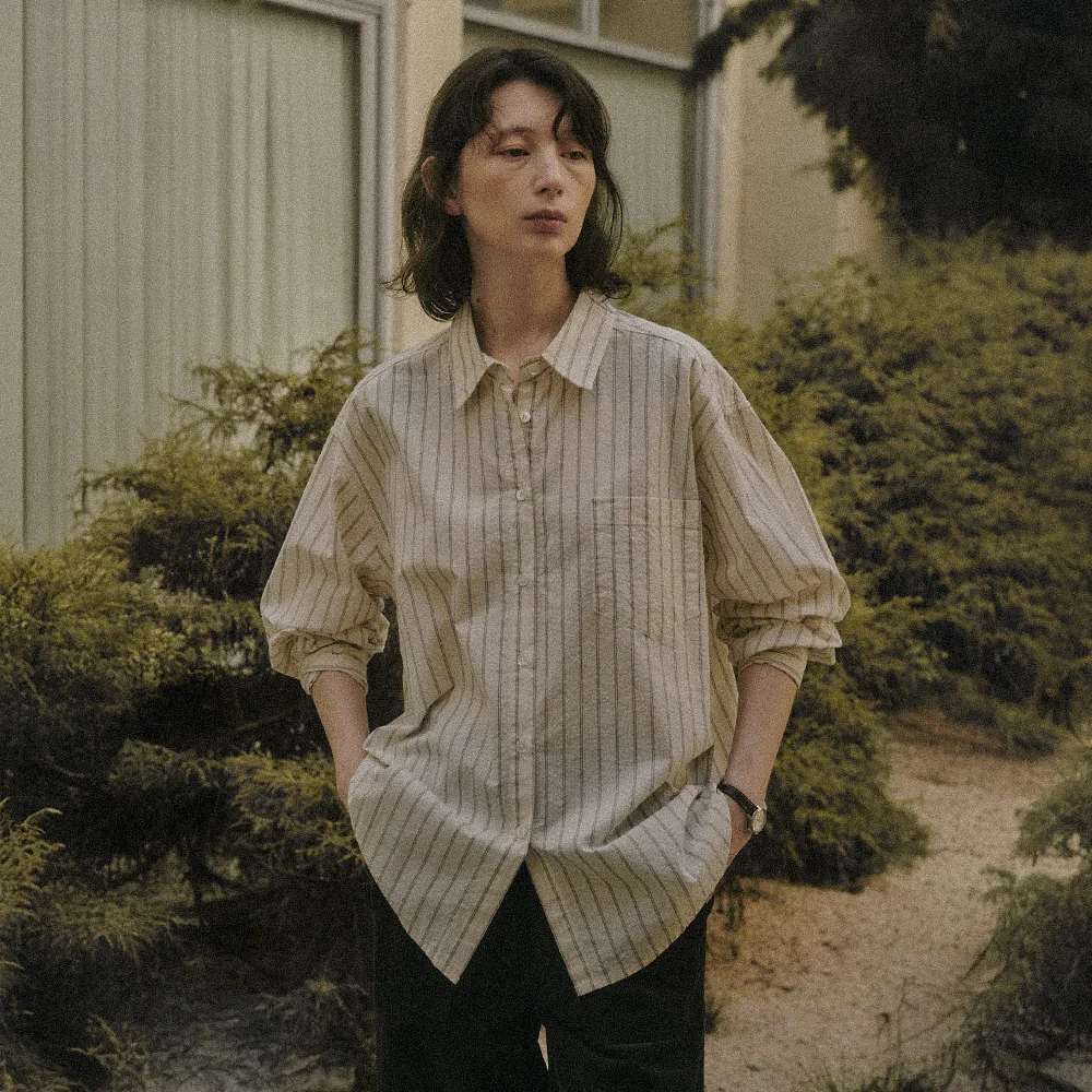MAVEN STRIPE SHIRT_IVORY