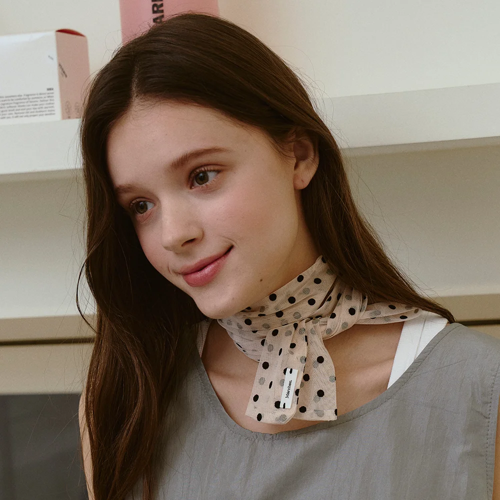 Dot long scarf_3color