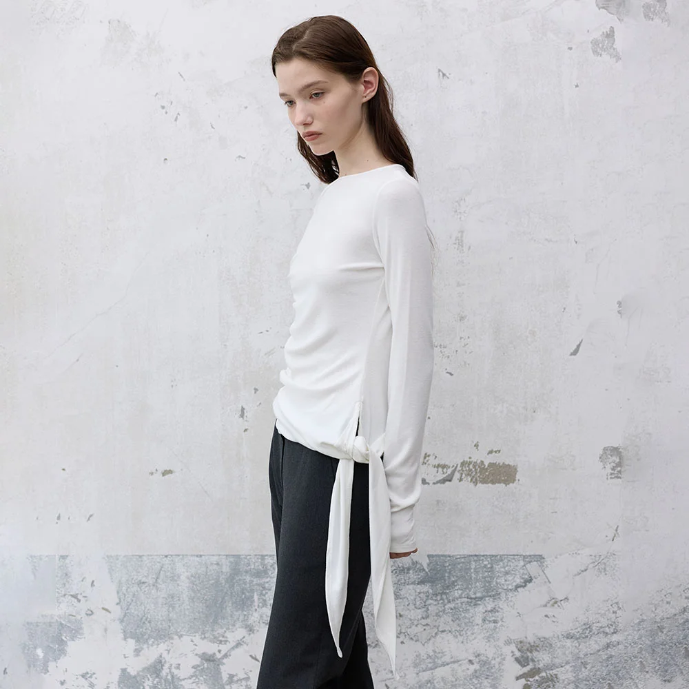 Shirring Asymmetrical Top VW6AE957_2color