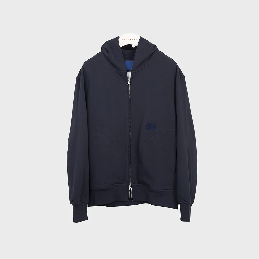 HOODED ZIP UP_NAVY