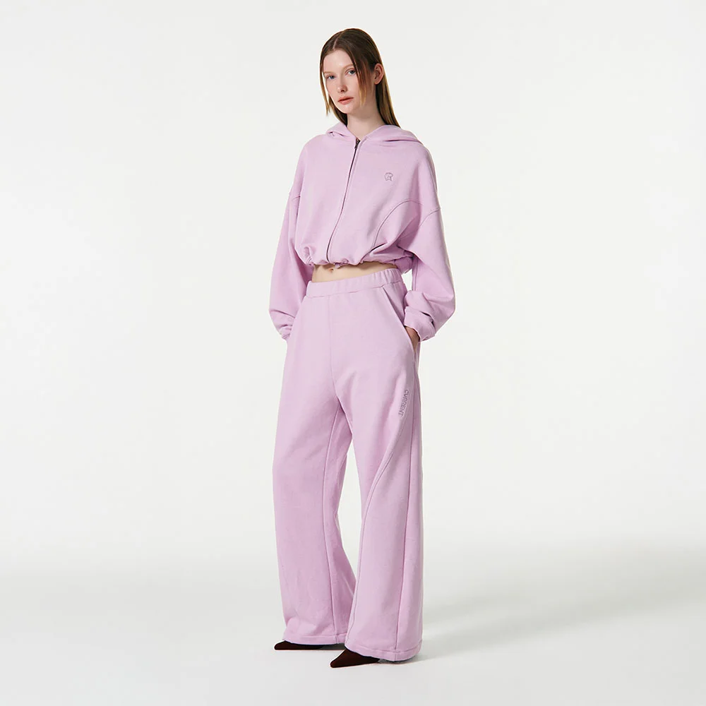 LOGO CURVED SWEAT PANTS