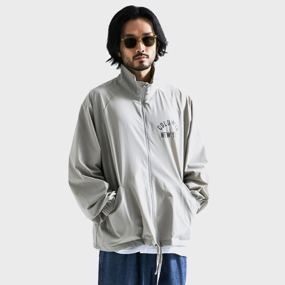 CU NY OVERFIT NYLON ZIP-UP JACKET 暖灰色