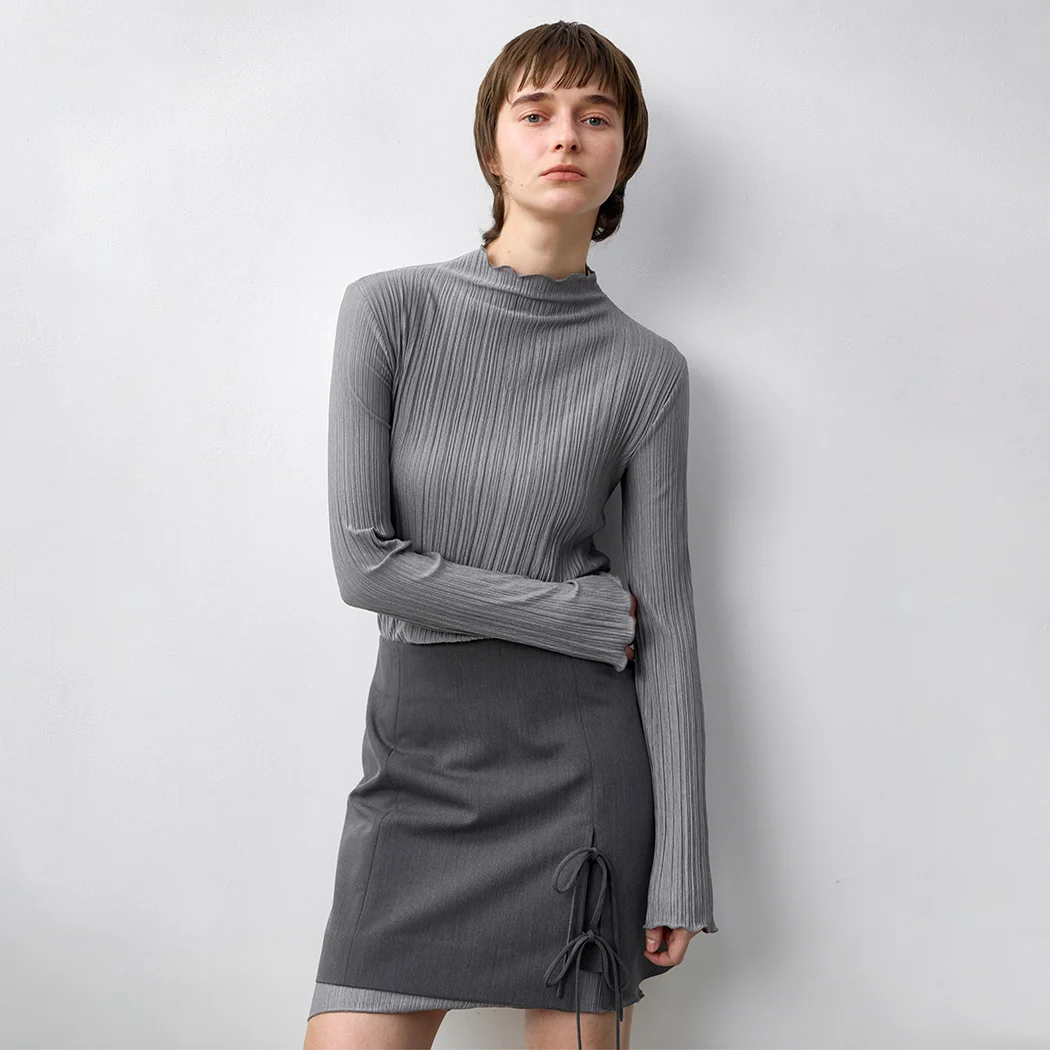 AVIE RIBBON MINI SKIRT(SK-5003)_2Colors