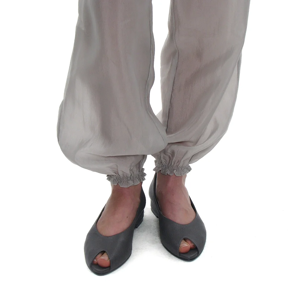OPEN TOE WEDGE FLAT SHOES_GREY