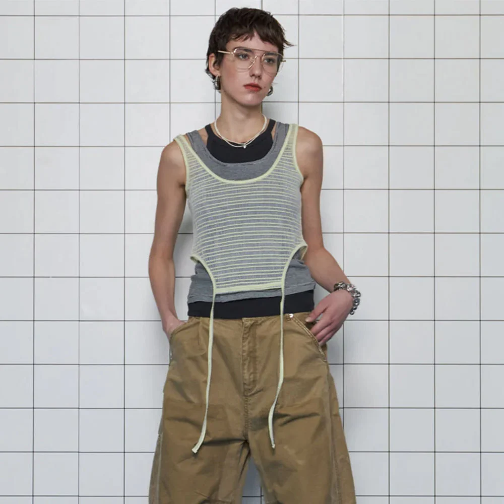(W) TRIPLE LAYERED TANK TOP (LIME)