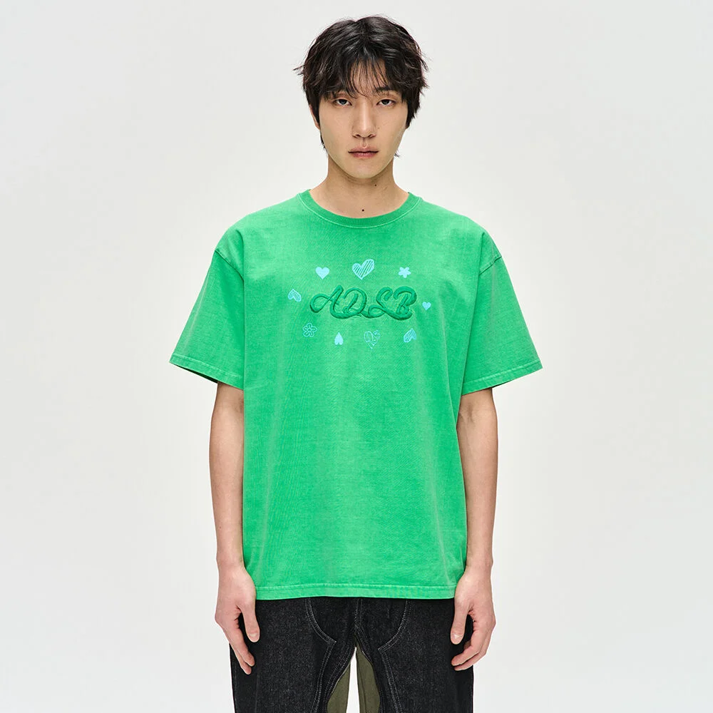 (ESSENTIAL) ADSB HEARTS CARD T-SHIRTS atb1083u(GREEN)