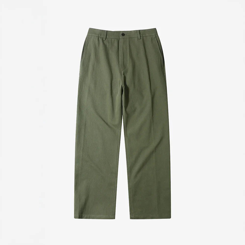Wide Cotton chino pants_Khaki