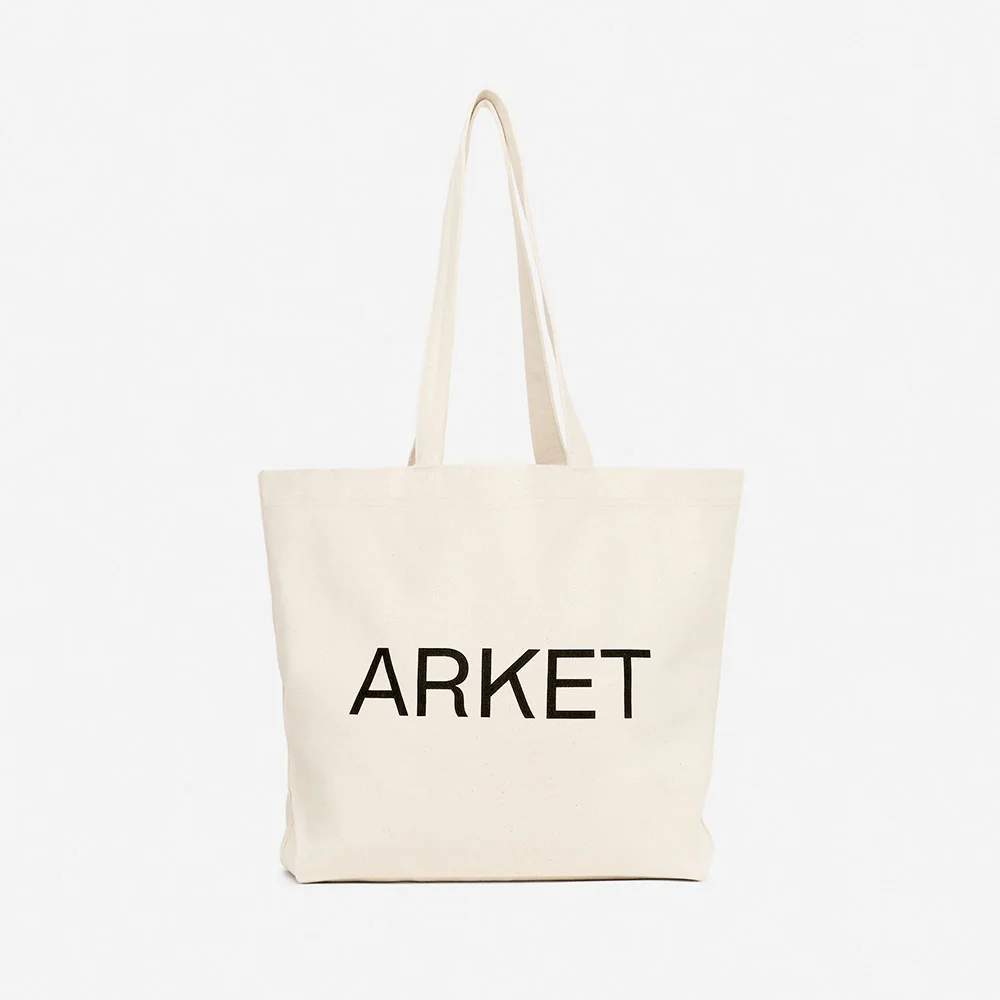 (M) ARKET 帆布 手提袋 (1269281-001) (Off 白色-黑色)