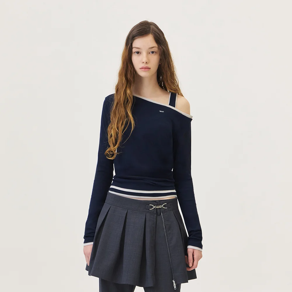 MELI OFF-SHOULDER (NAVY)