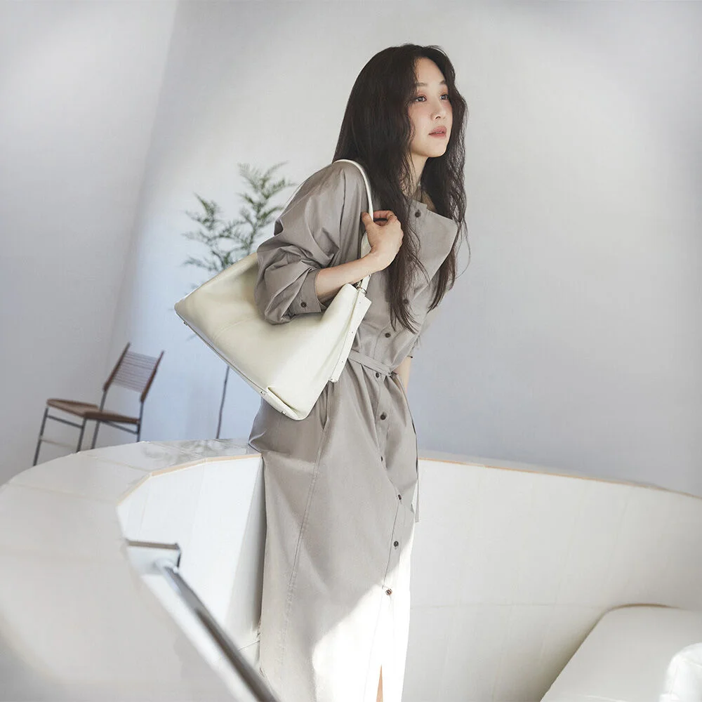 Belted Cotton Long Dress SW6SO608-6B