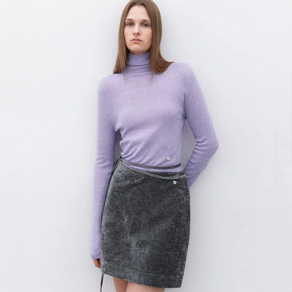(SK-5068)STRING VELVET A-LINE SKIRT S