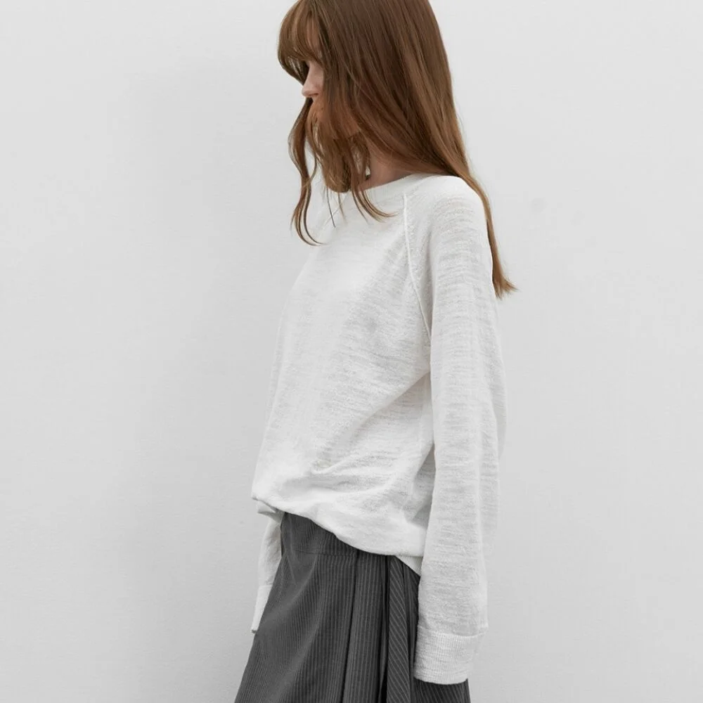 STRIPE UNBALANCE WRAP SKIRT (SK-5093)