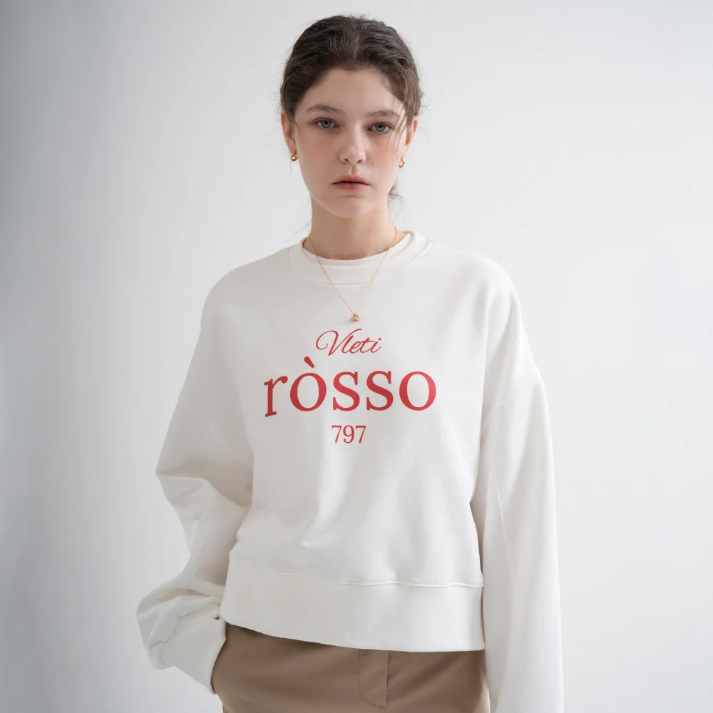 Tentadumble Logo Crop Sweatshirt (Ivory)