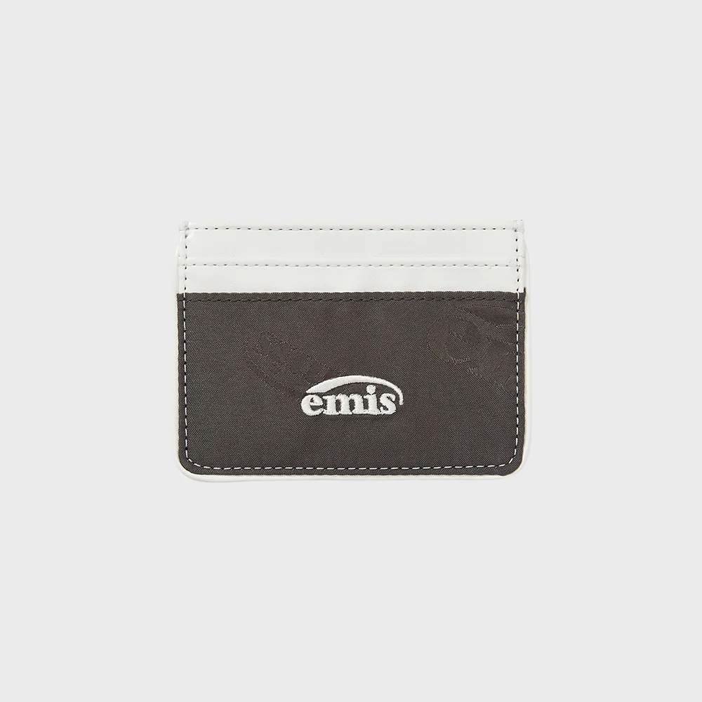 LOGO JACQUARD WALLET-BROWN