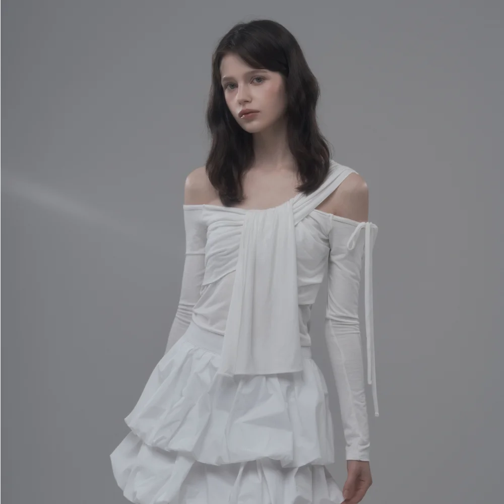 Etude Draped Top - White