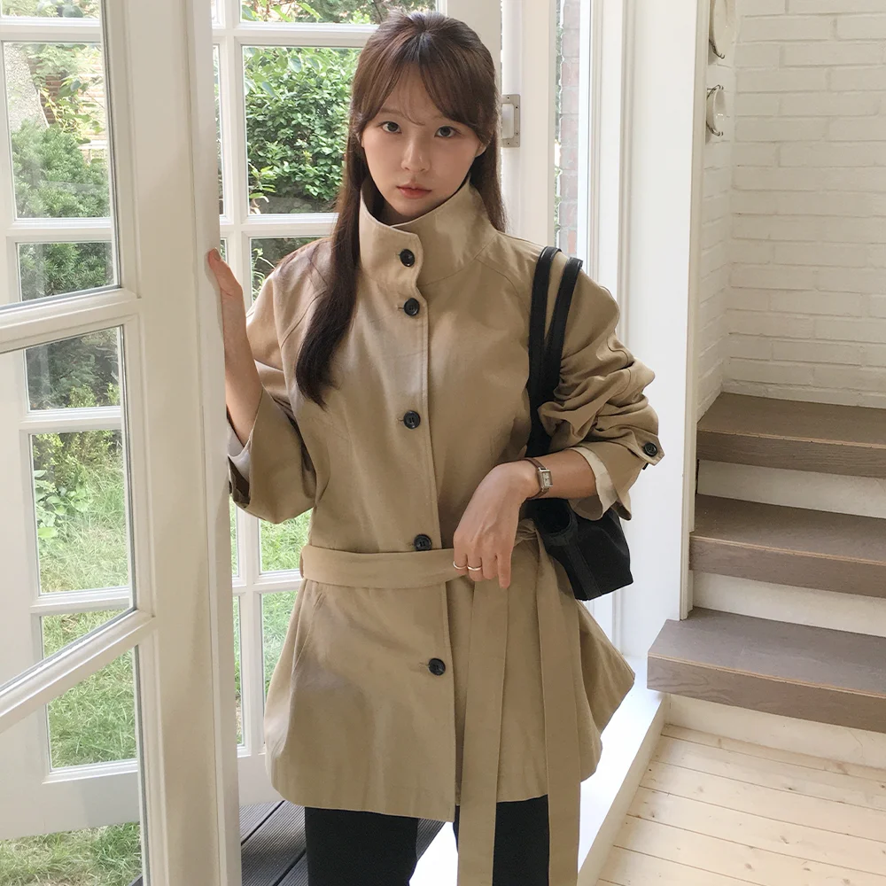 Classic belted trench coat _Beige