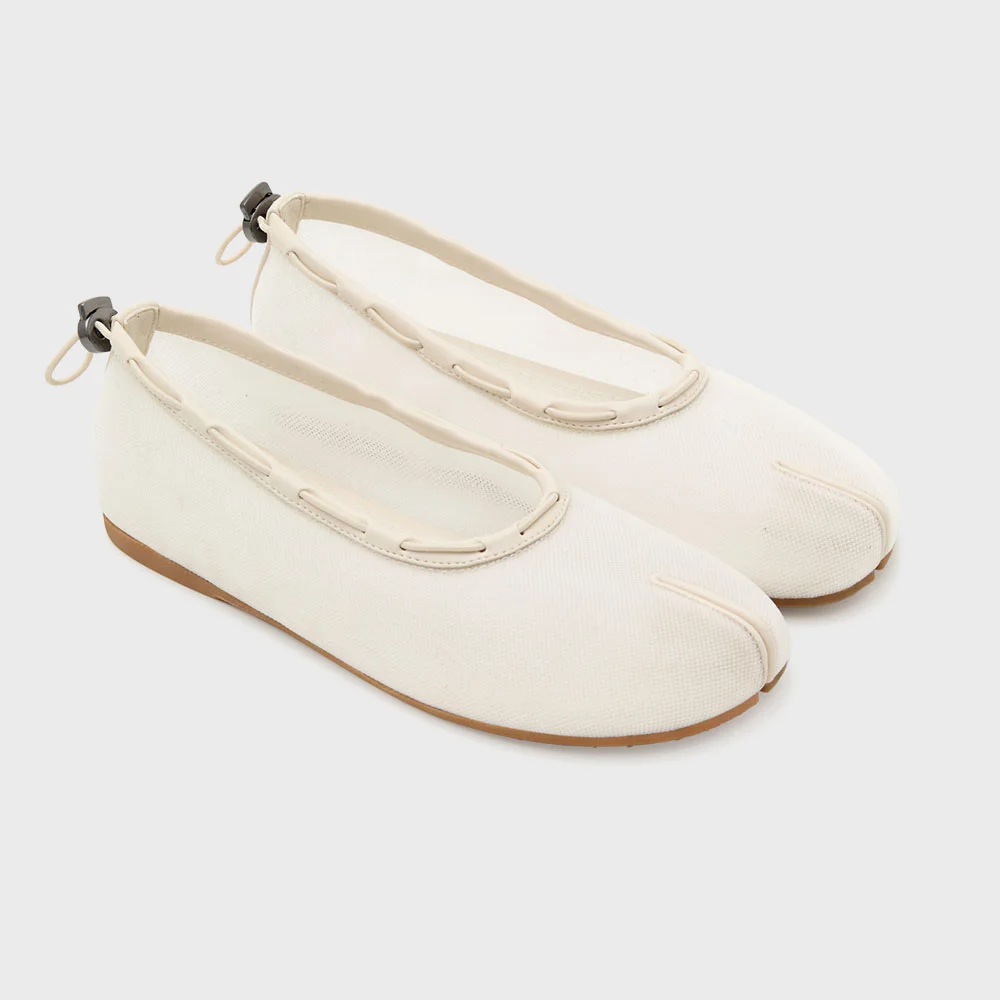 Mesh Air String Flat / White