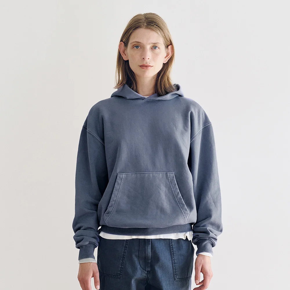 Muted Dye Hoodie (Washed Blue)