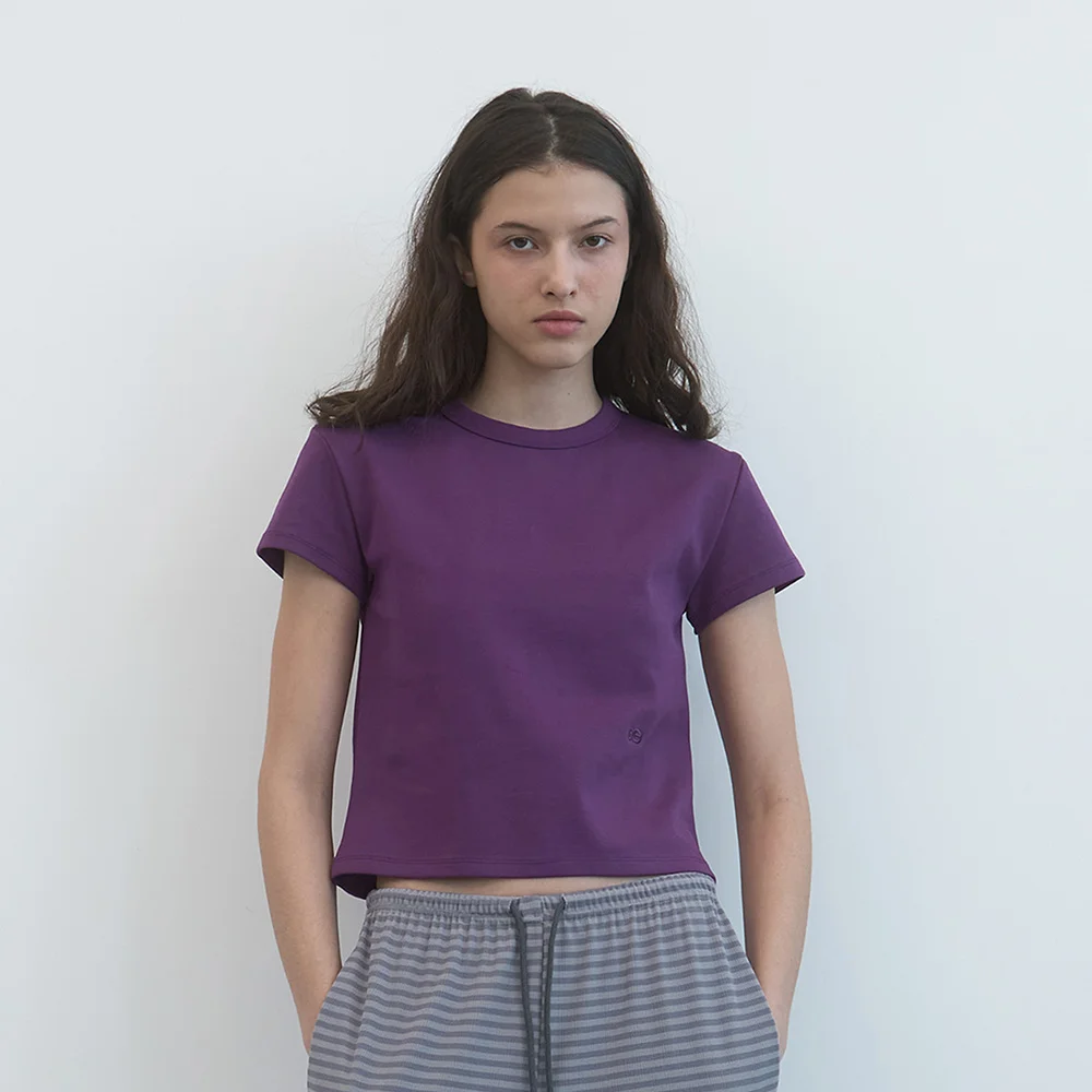 常規 帽 衣袖 T恤 (Purple)