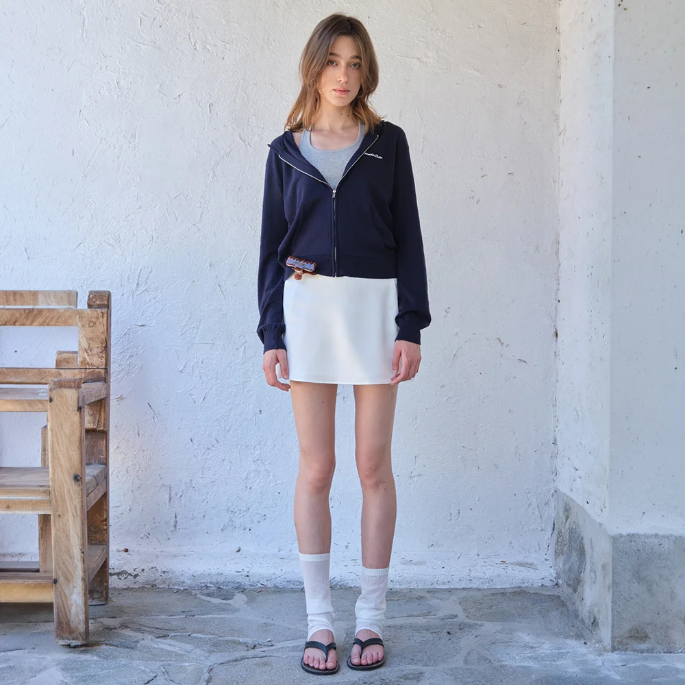 Elia Satin Mini Skirt - Ivory