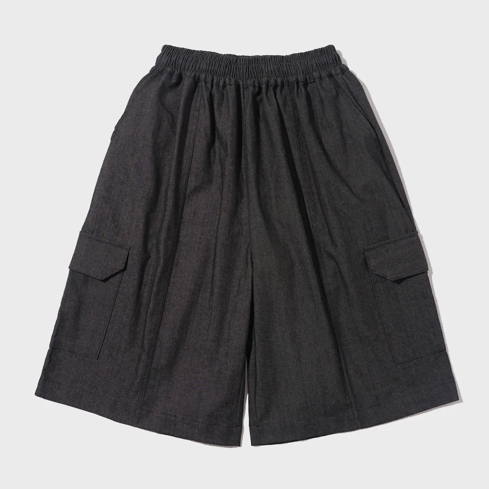 NONFADE CARGO BERMUDA PANTS (BLACK)