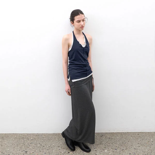 HALTER CONTRAST LAYERD 2 PIECES T (T-7207)
