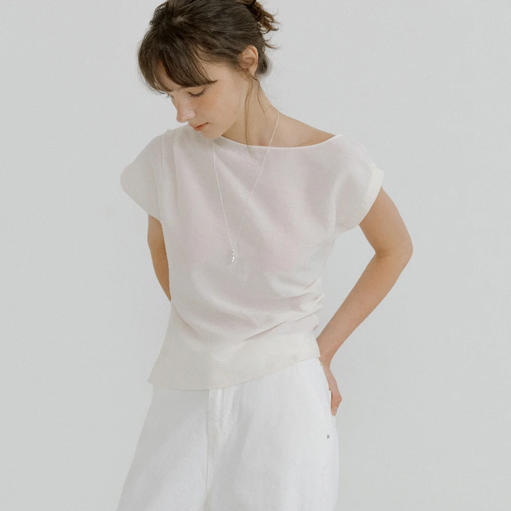 dolman pin tuck blouse (cream) orc 6082