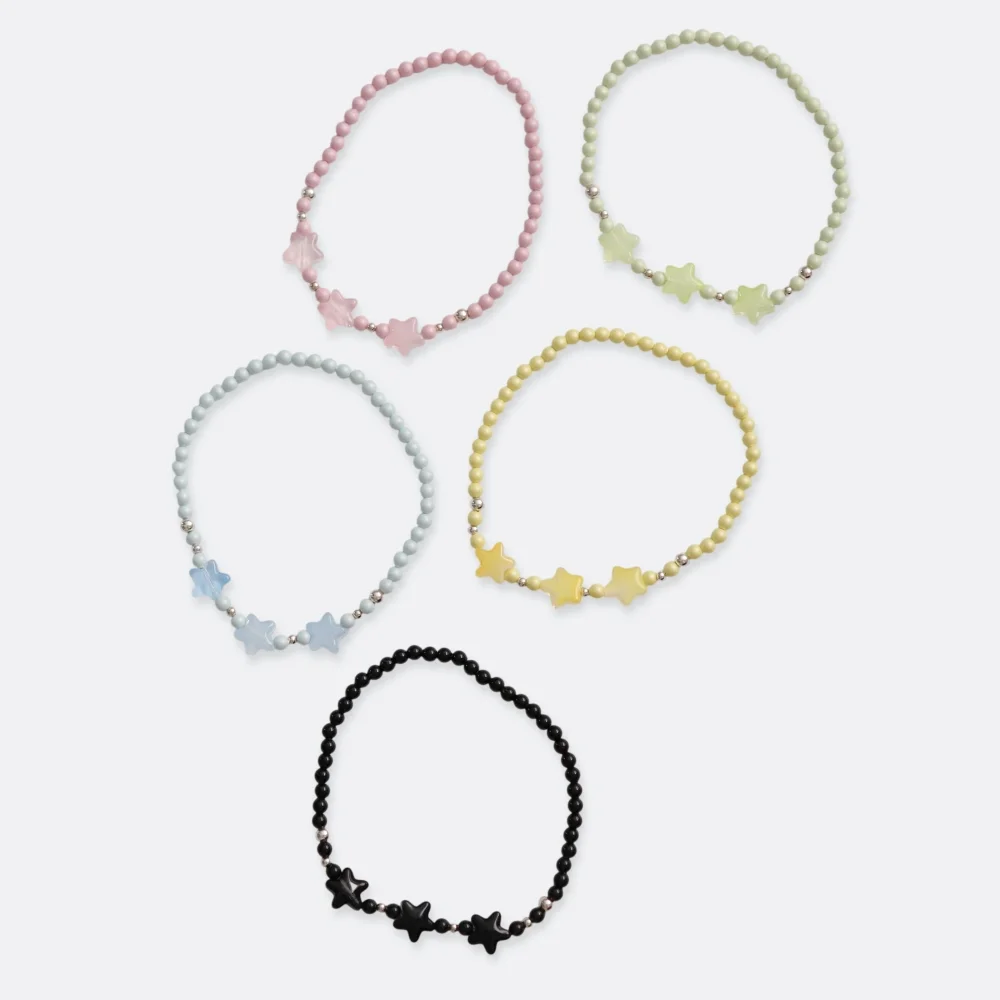 Star glass swarovski pearl Bracelet 星星 玻璃 Swarovski 水晶 珍珠 串珠 手鏈 3mm