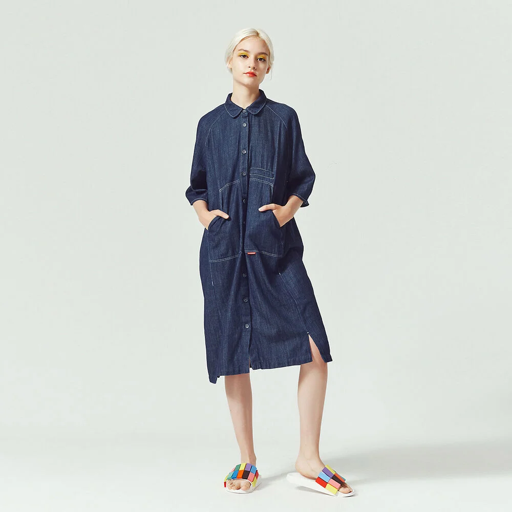 Amekaji soft denim dress