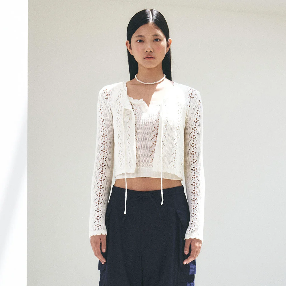 KIKO SKASHI KNIT SLEEVELESS (IVORY)