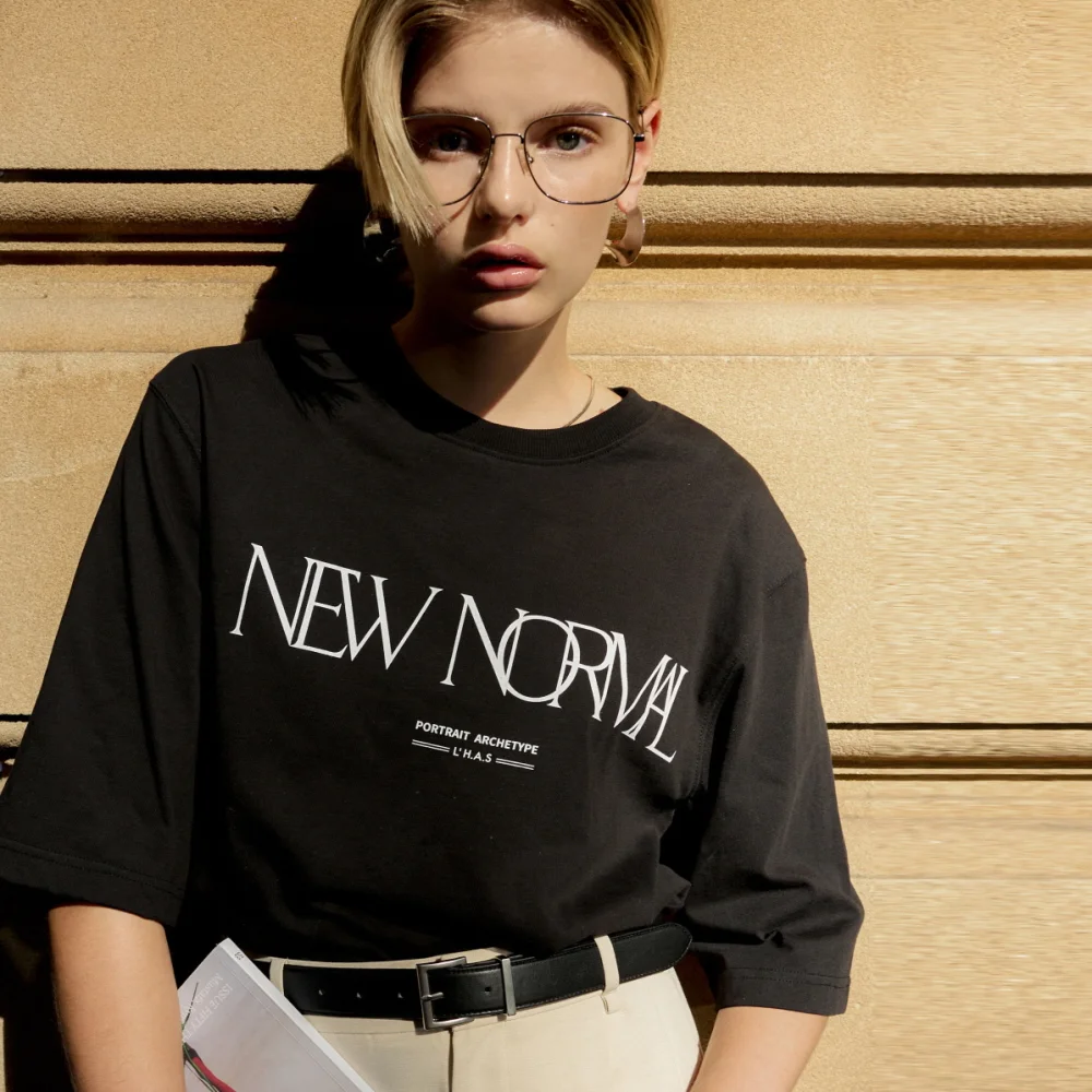 NEW NORMAL SLOGAN T-SHIRT_BLACK
