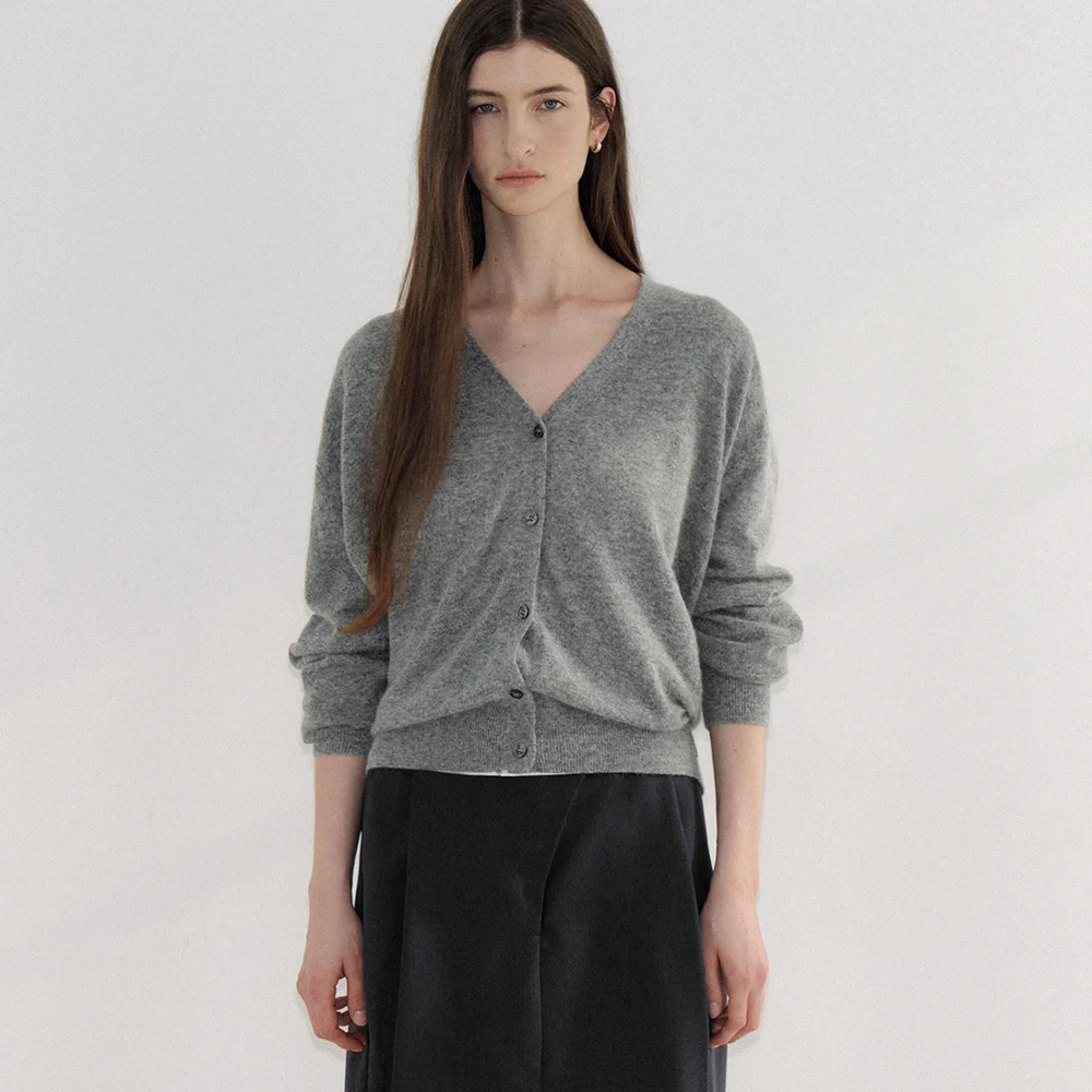 two-way wrap cardigan (melange gray) orc 6096