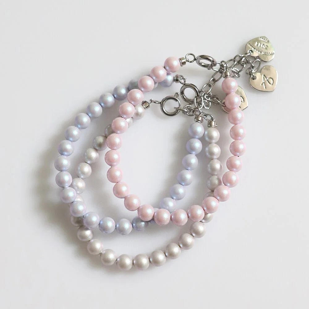 6mm Iridescent Pearl Bracelet 3color