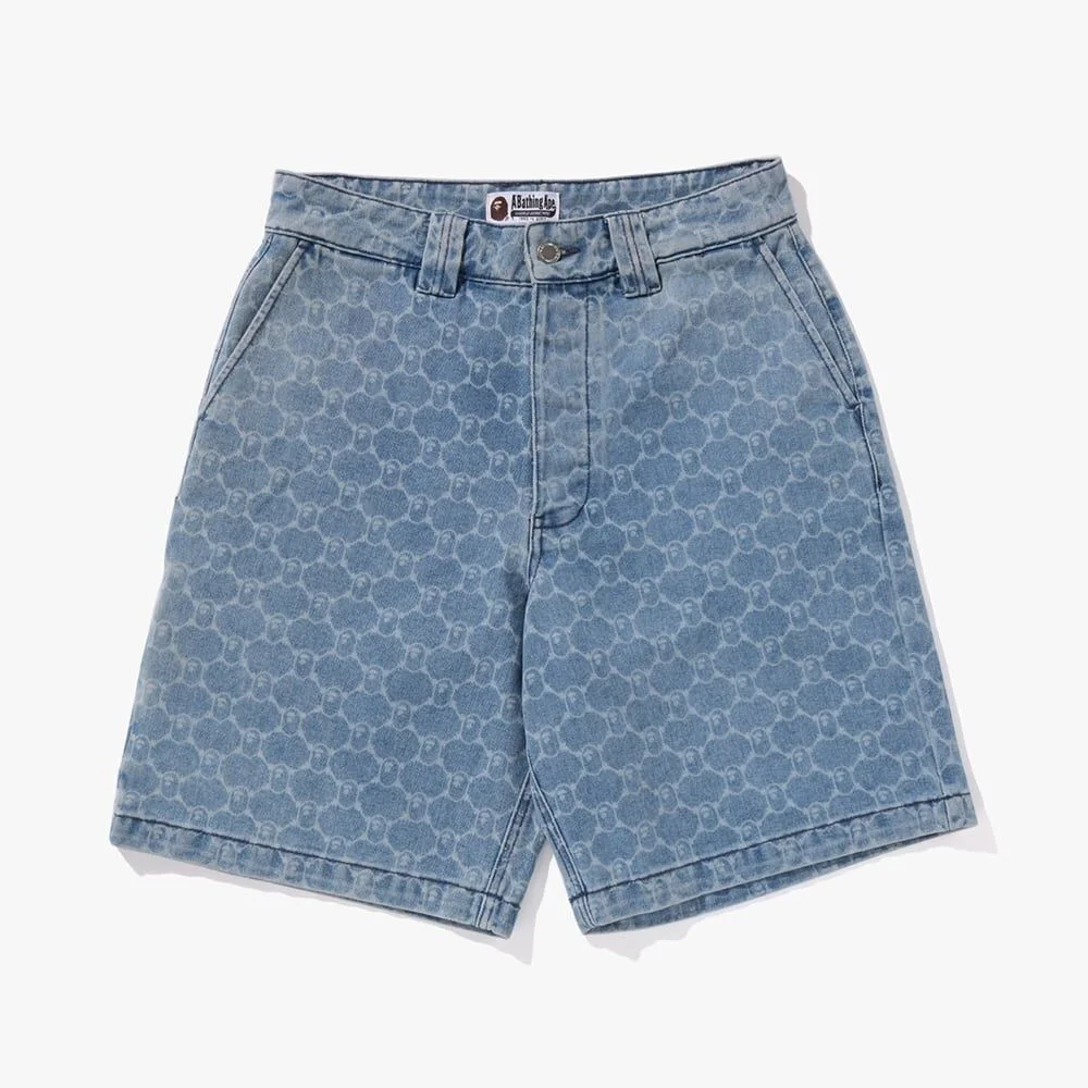 Collage Monogram Relaxed 剪裁 13oz 牛仔 短褲(M) LIGHT INDIGO