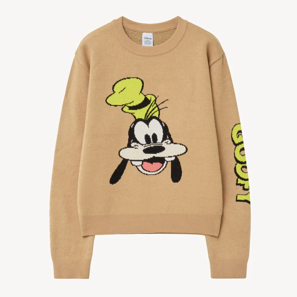 Goofy Gooph 圓領 領 針織衫 (BEIGE)