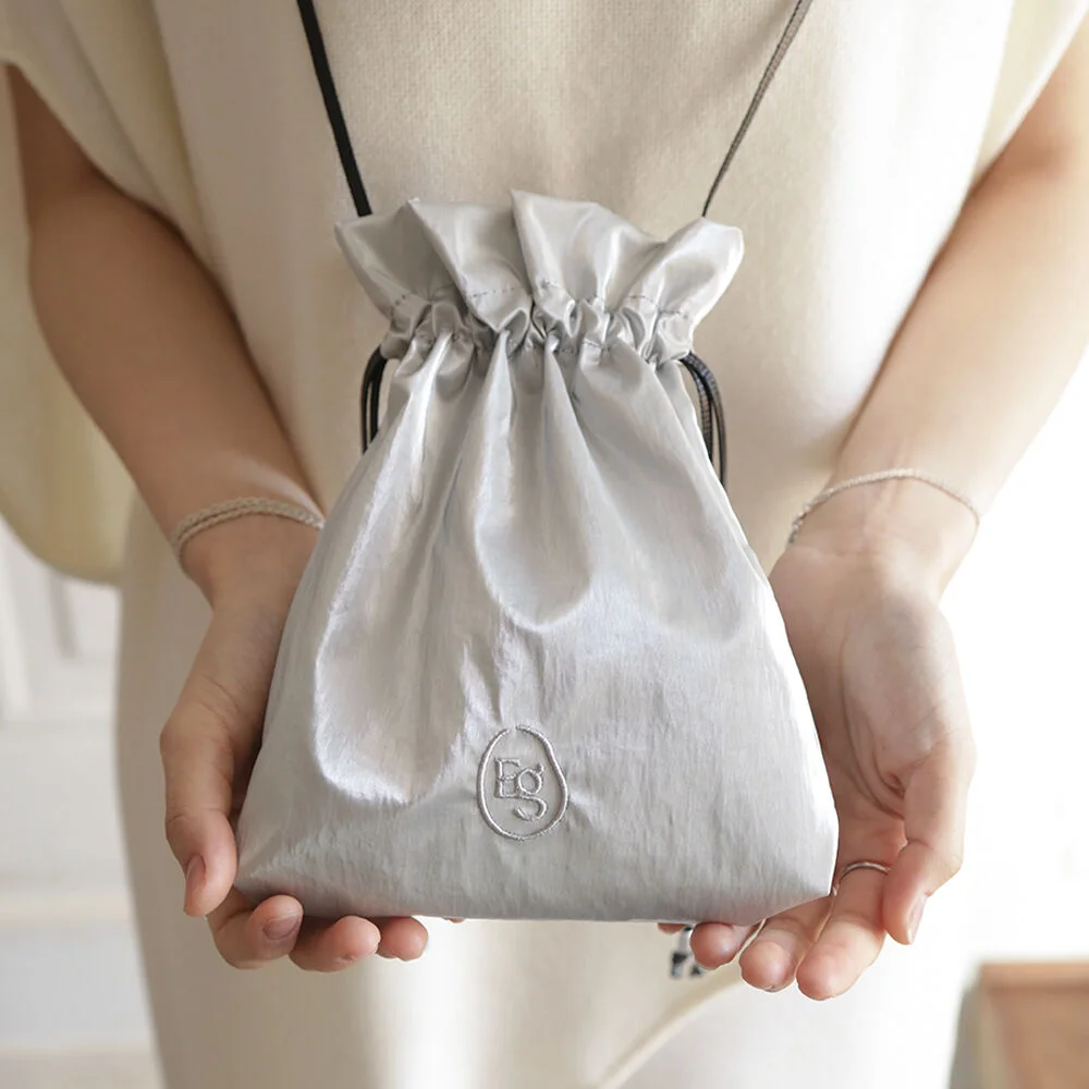 Ego Glossy String Bag _ silver