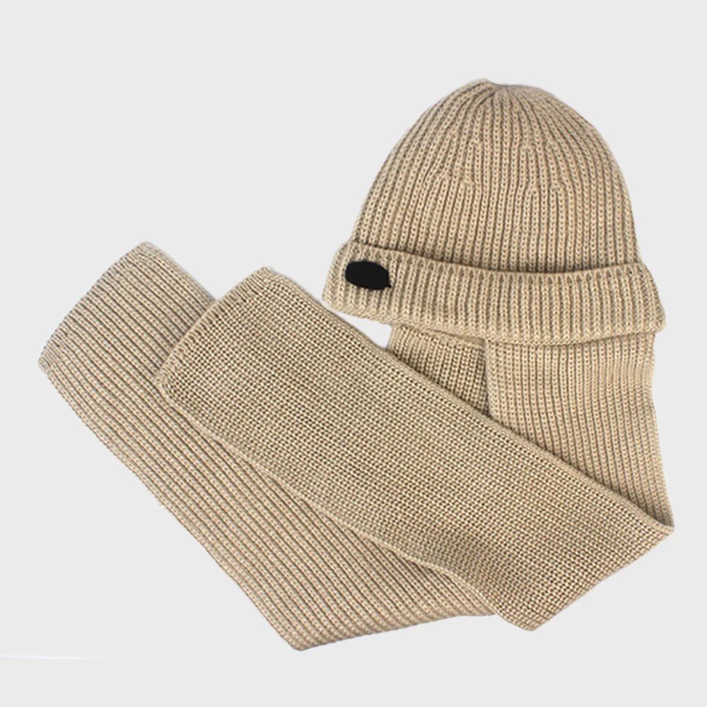 Wool Beige Muffler Beanie 頸巾冷帽套裝