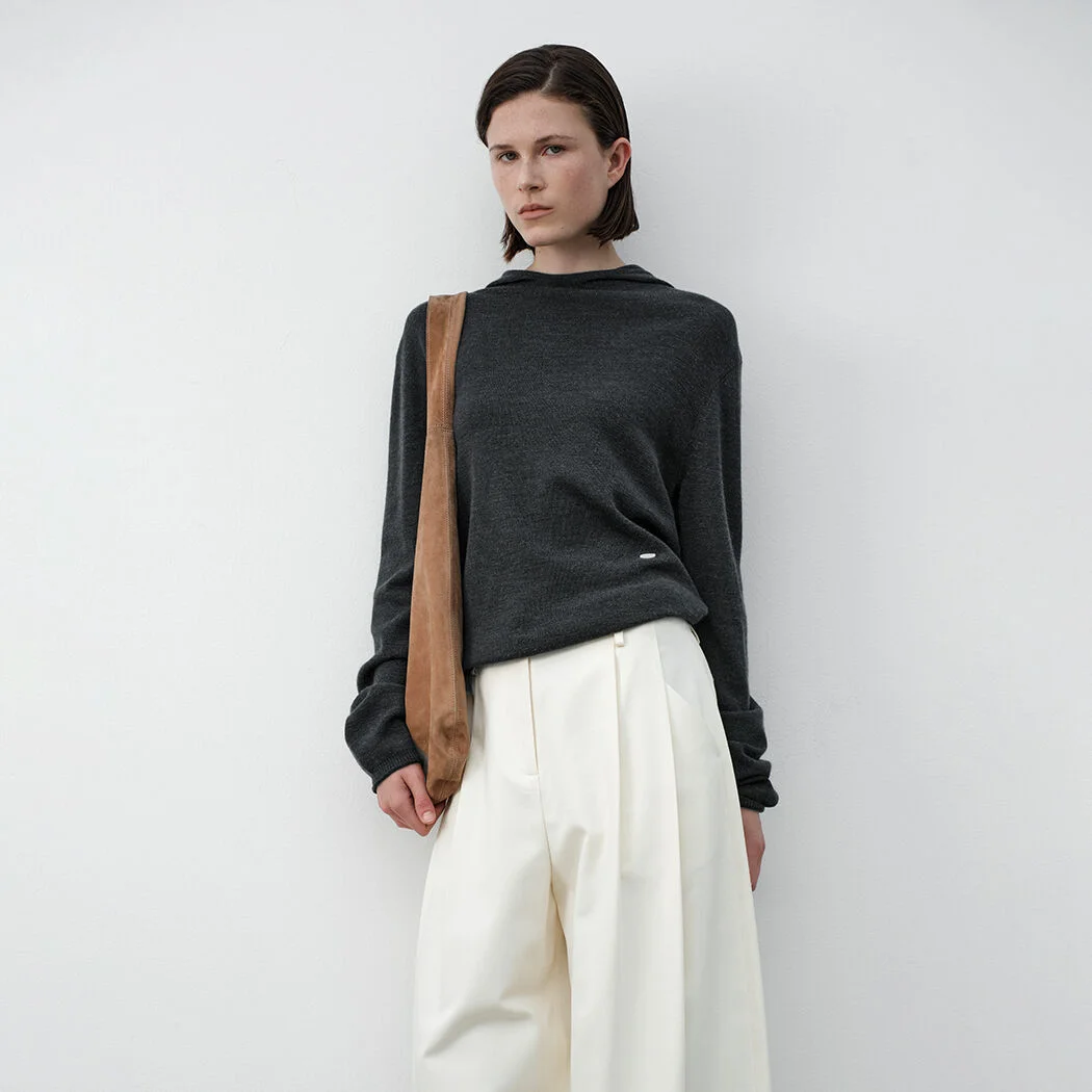 SOFT WOOL HOODIE KNIT(T-7106)