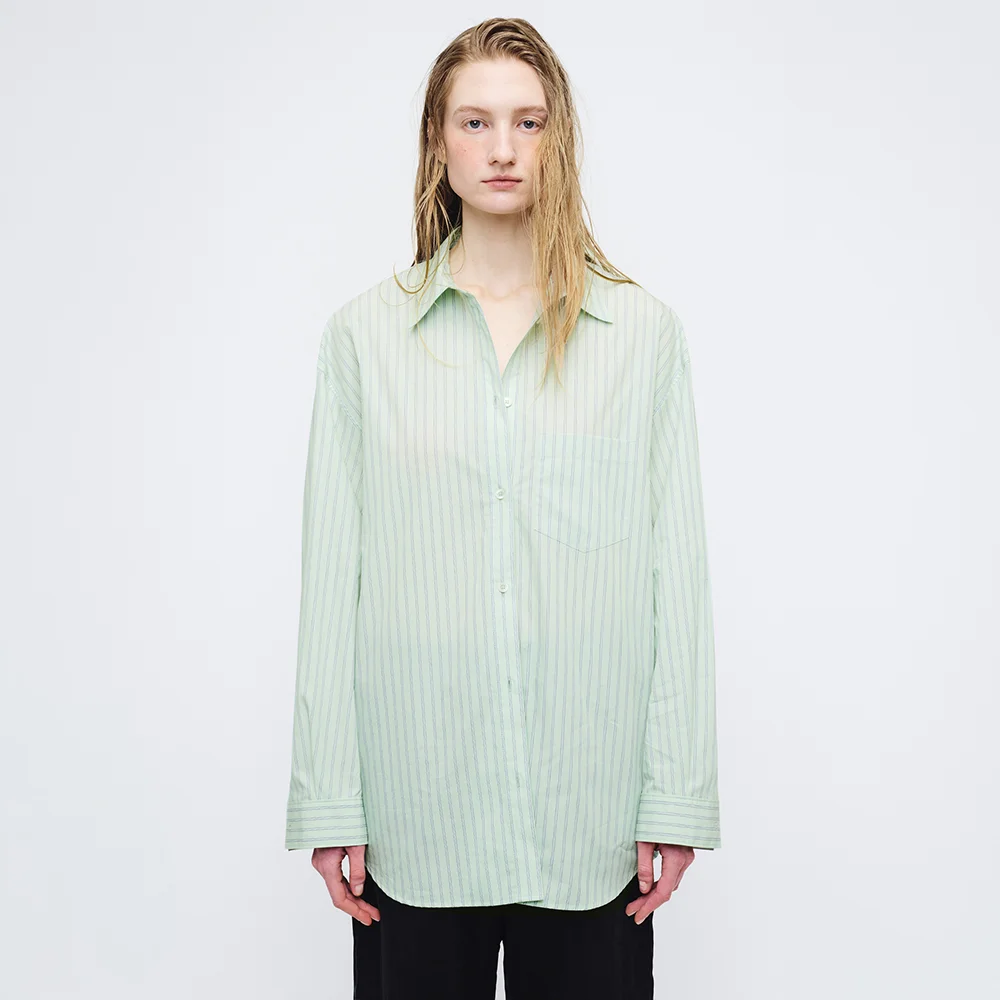 STRIPE POCKET SHIRT_mint