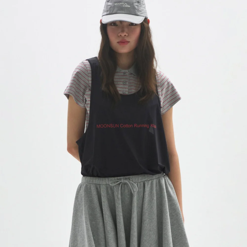 M.C UNISEX, Running Klub Singlet / BLACK