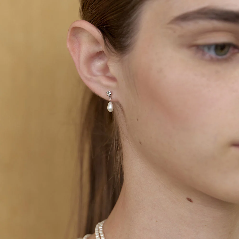 Pearl Drops Earrings (L253MER030)