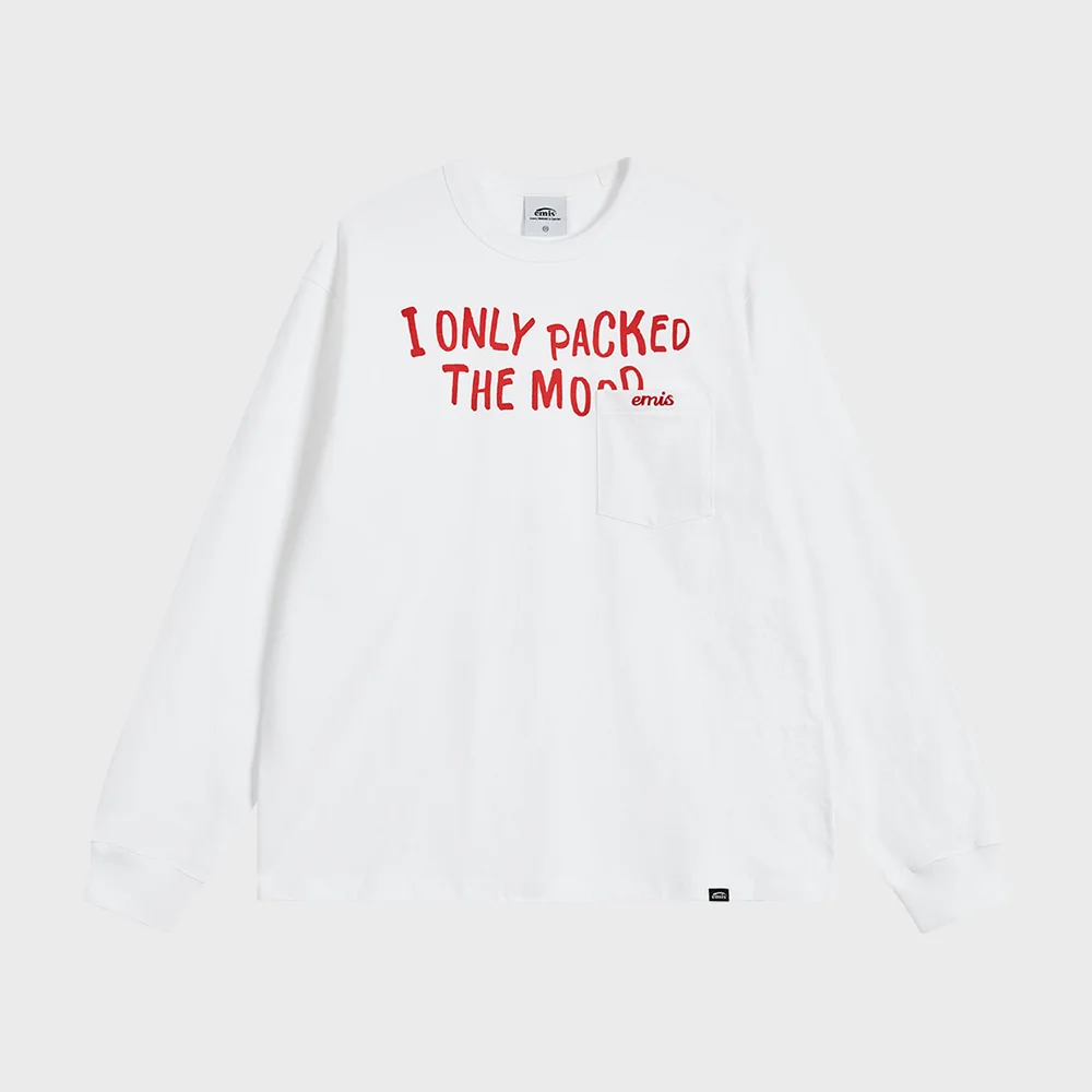 POCKET LONG SLEEVE T-SHIRT-WHITE