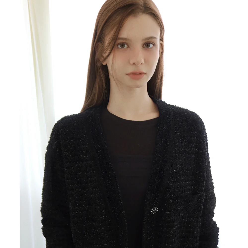 Carolina Knit Cardigan_Black