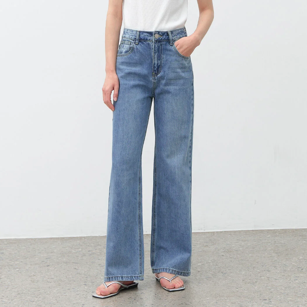 LOOSE STRAIGHT DENIM PANTS (X-PT-5679)