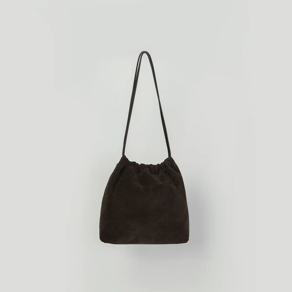 JOY SUEDE COW LEATHER BAG_BROWN