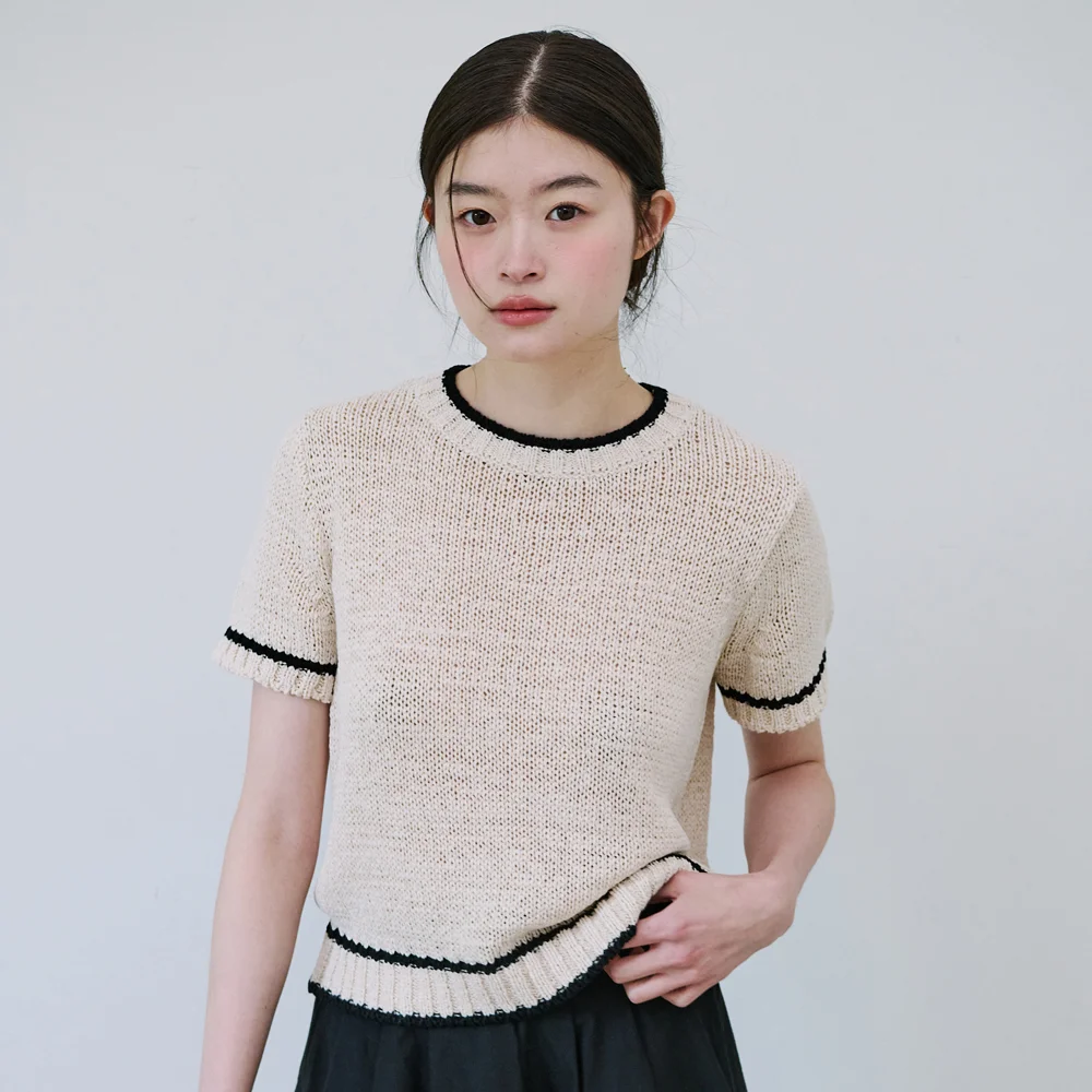 TAPE COLOR KNIT_IVORY