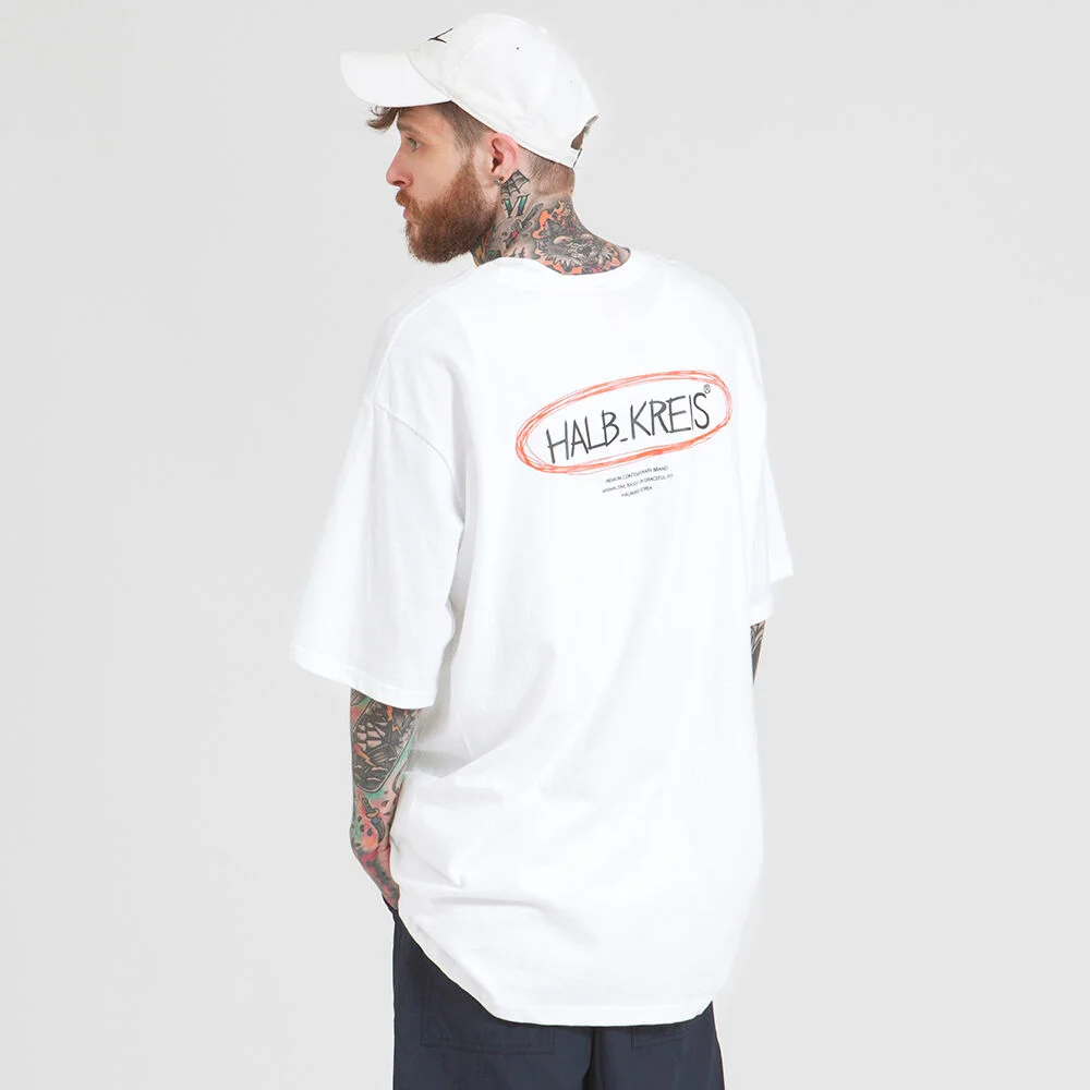 TA-100 Half Crize Logo T恤_WH